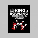 King of Bowling čierne tepláky s tlačeným logom